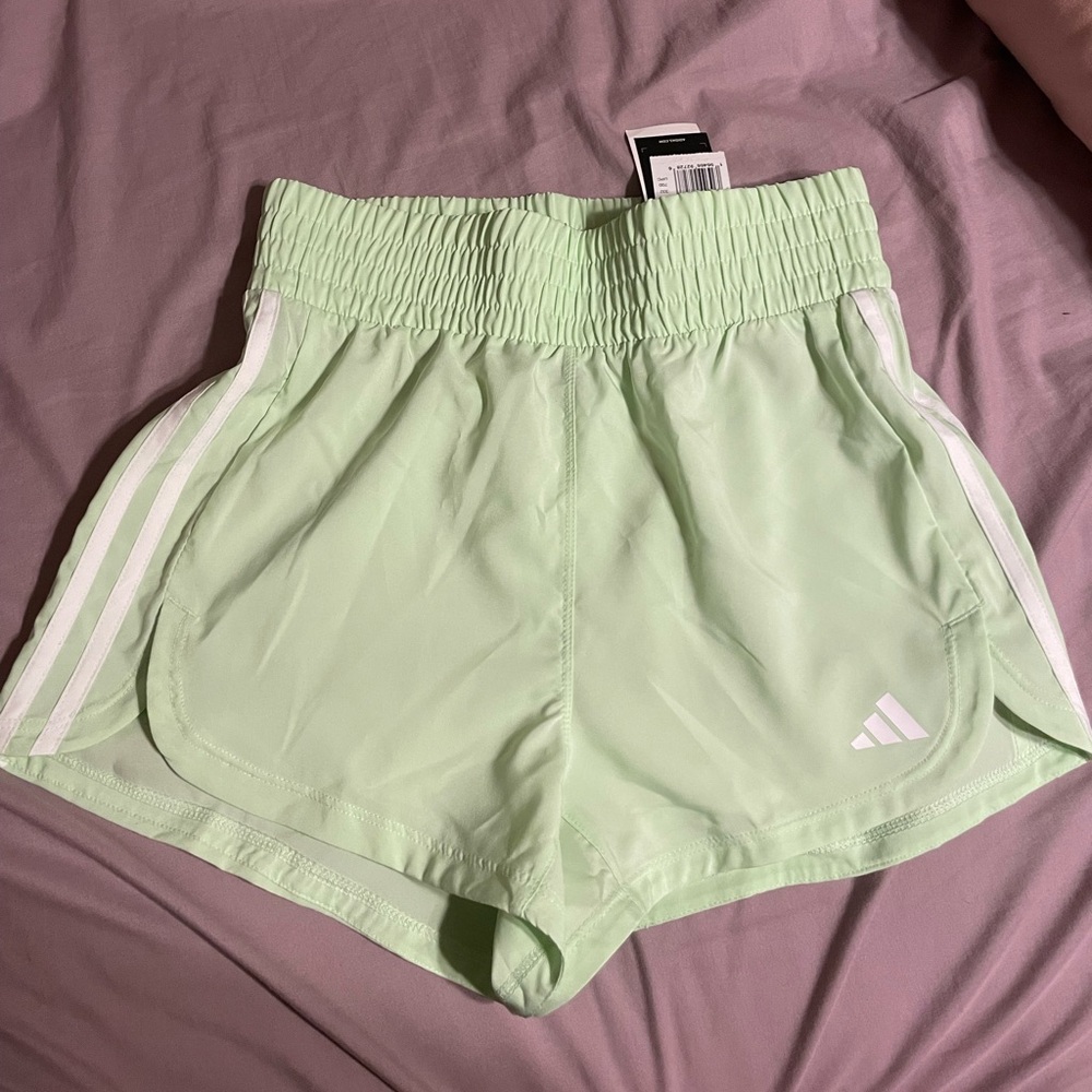 Adidas pacer training 3-stripes high rise shots 
NWT XS 3”